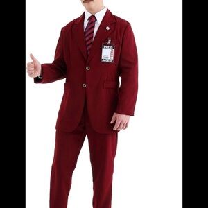ANCHORMAN Burgundy Blazer and Pants Set NWOT